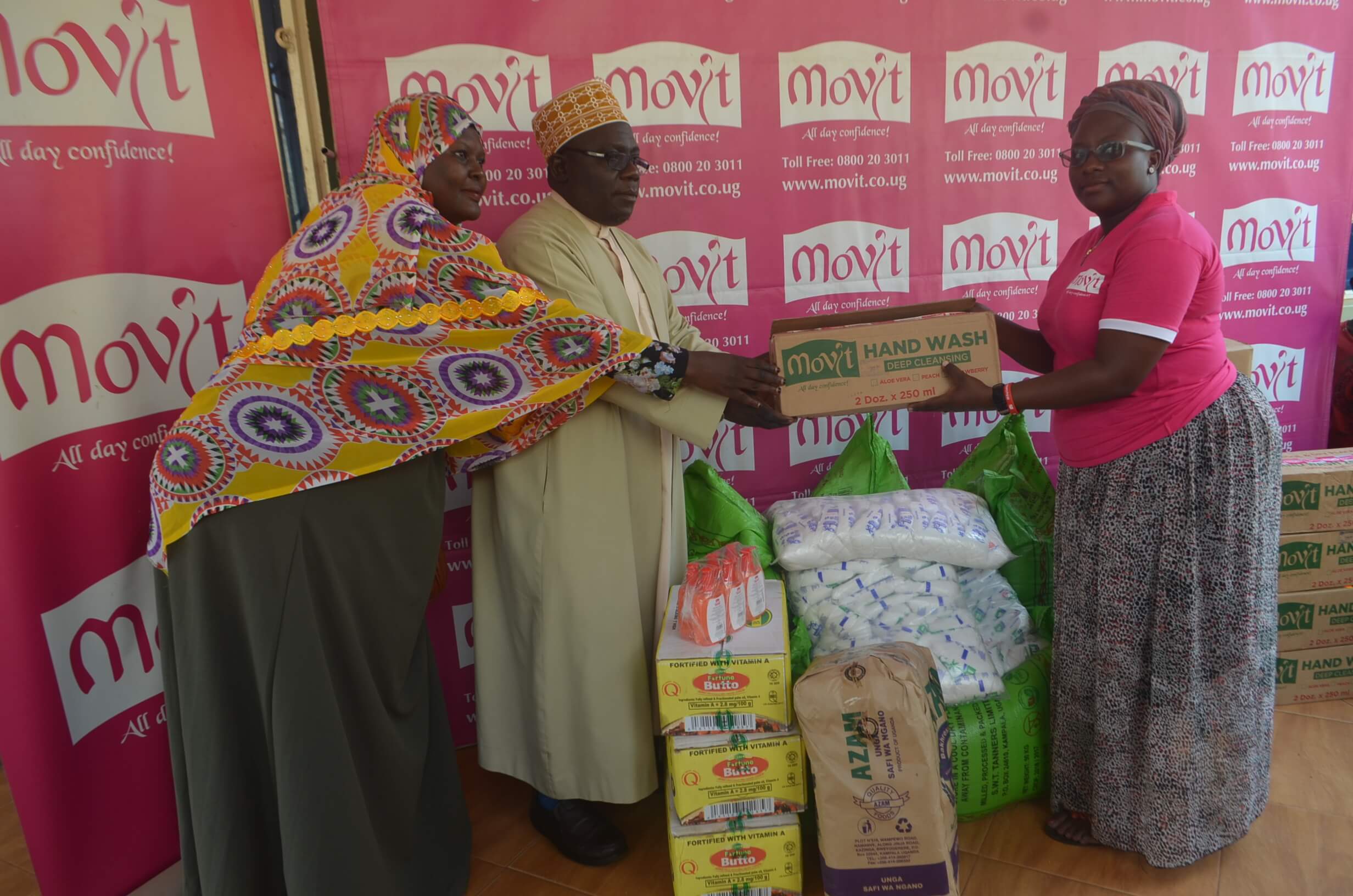 Movit Donates Eid Al Adha Freebies to Muslims in Kampala 