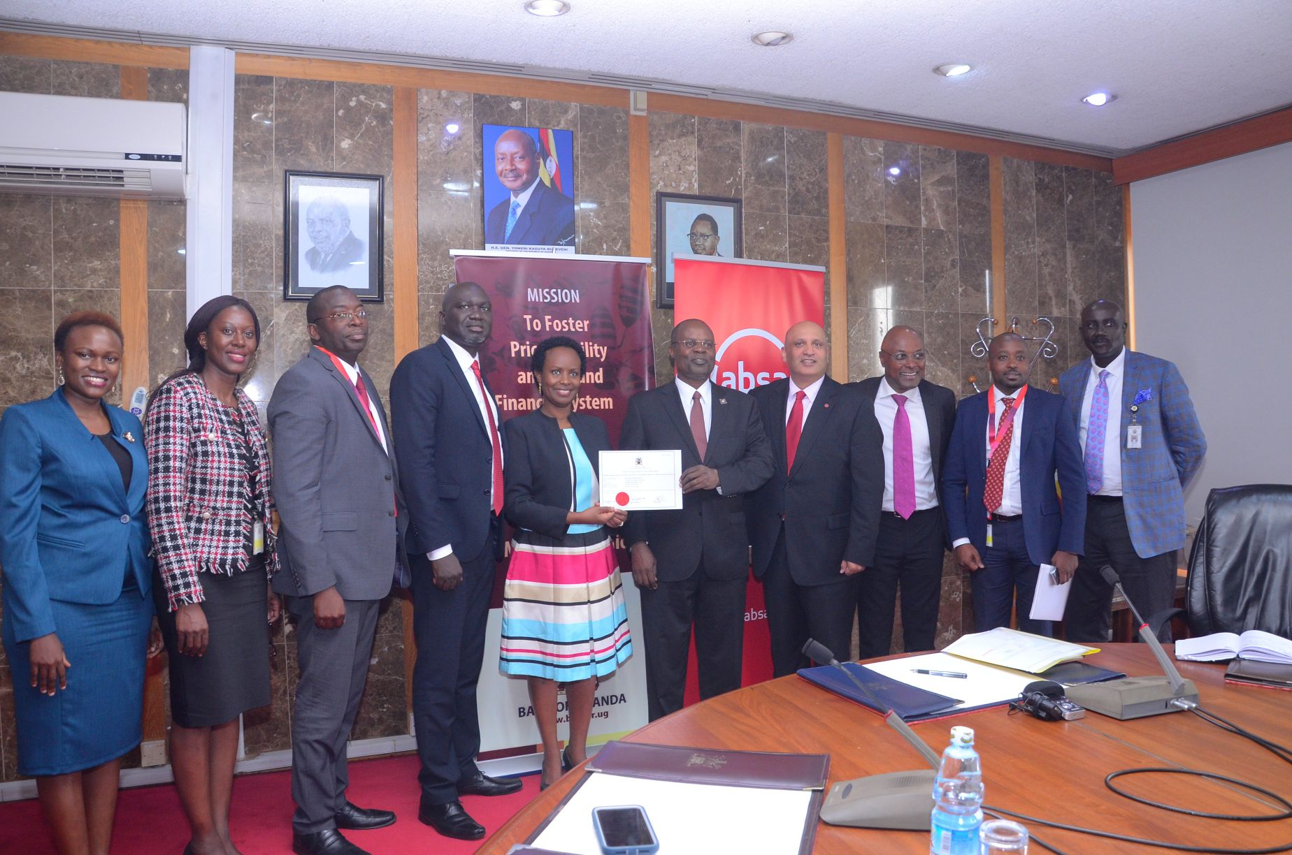 Bou Issues Licence To Absa Uganda After Rebranding From Barclays